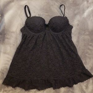 NWT Victoria's Secret Black Lace Babydoll